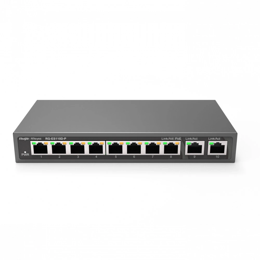 Коммутатор Reyee RG-ES110D-P 8x10/100 PoE — 2