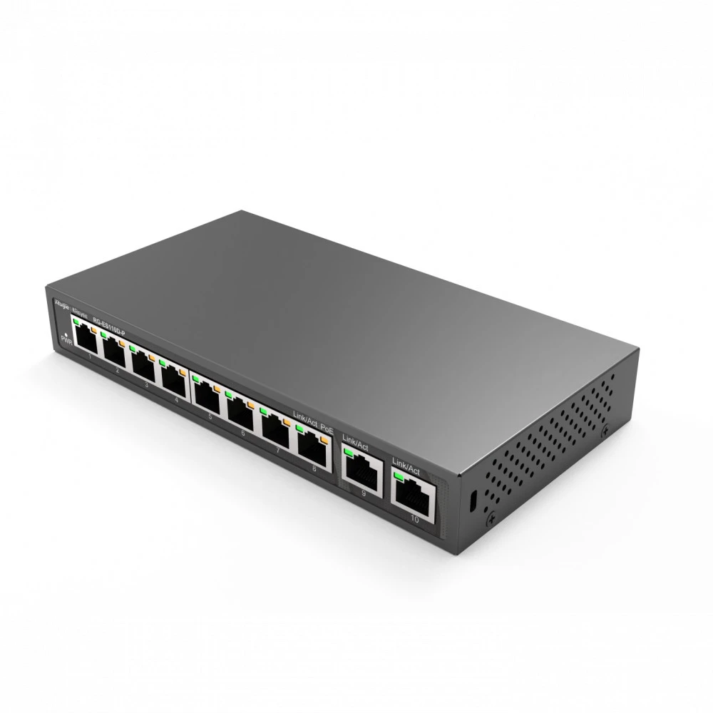 Коммутатор Reyee RG-ES110D-P 8x10/100 PoE — 3