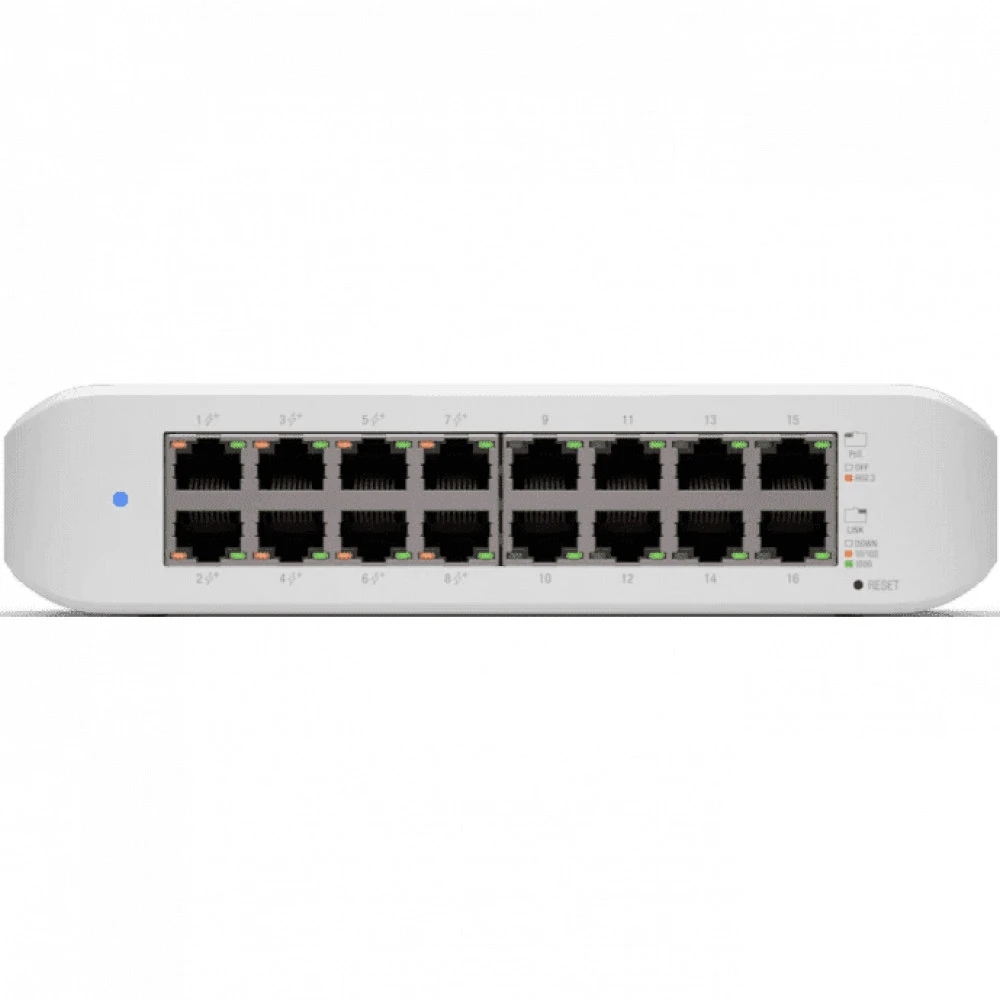 Коммутатор UBIQUITI UniFi Switch Lite 16, 16x1G, 8xPoE