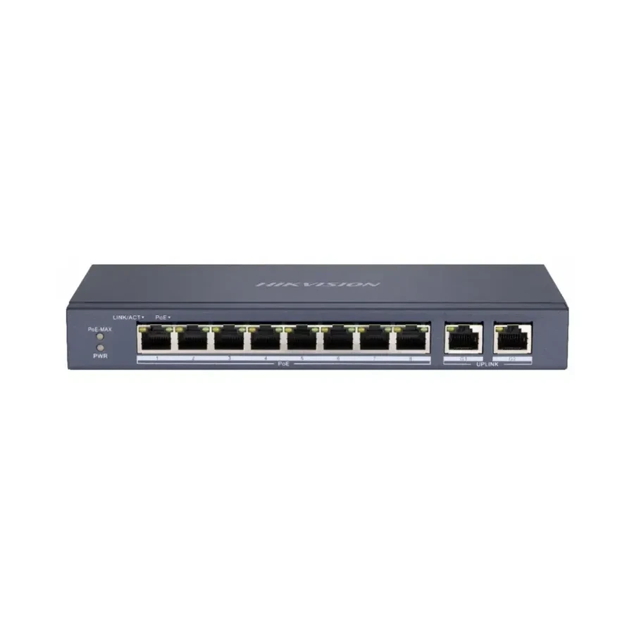 Коммутатор Hikvision DS-3E0310P-E/M(B), 8 портов PoE 60W — 2
