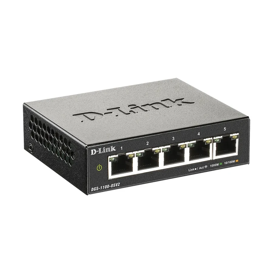 Коммутатор D-Link DGS-1100-05V2, 5 портов, L2