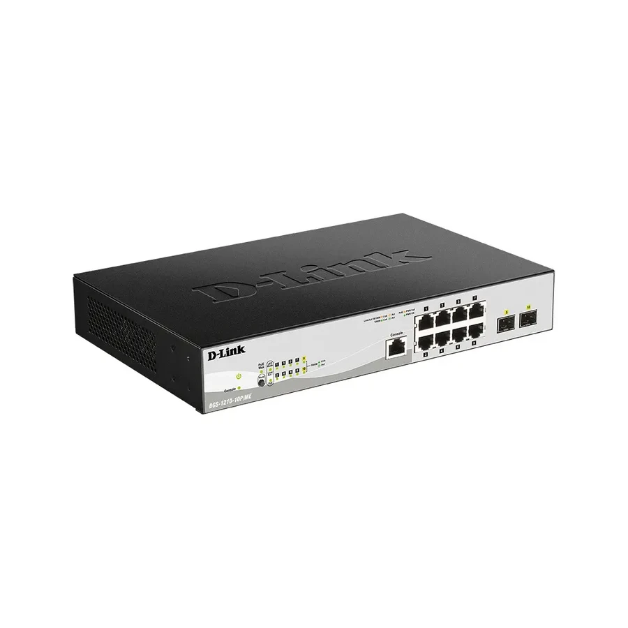 Коммутатор D-Link DGS-1210-10, 8 портов+2 SFP, L2