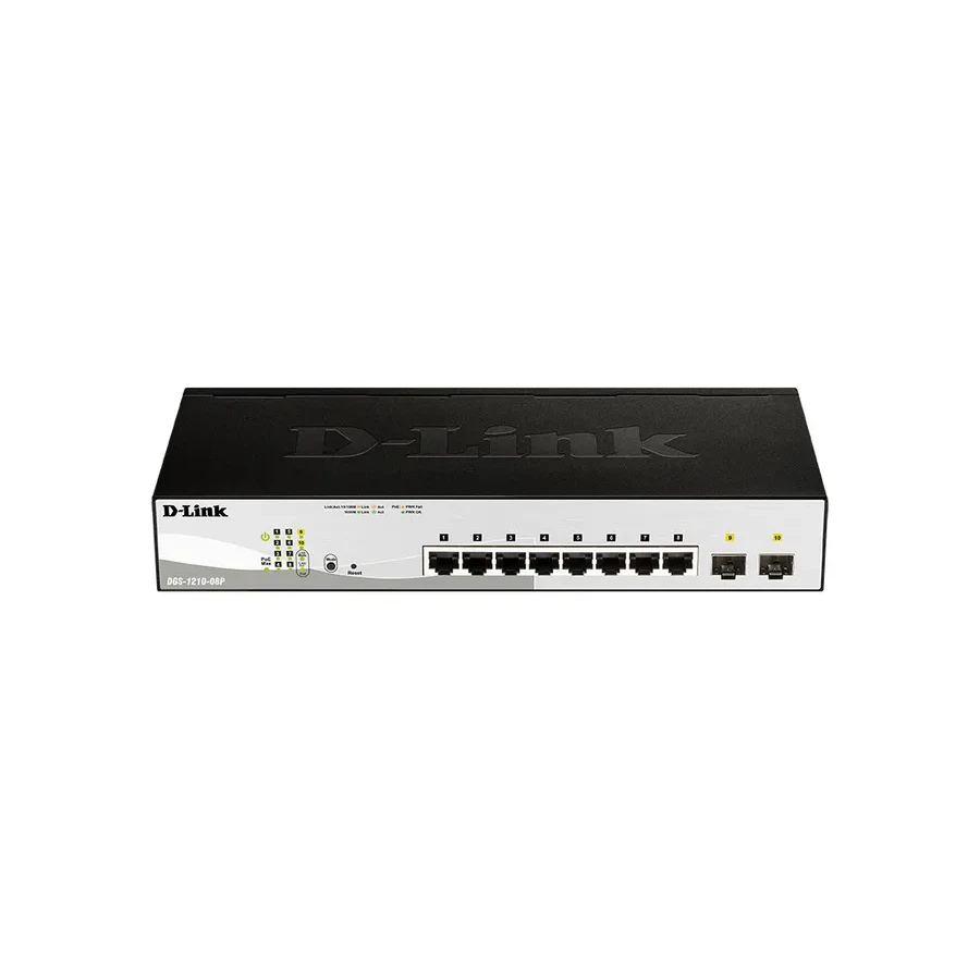 Коммутатор D-Link DGS-1210-08P/G3A L2, 8xGigabit, 2xSFP, PoE 65W — 2