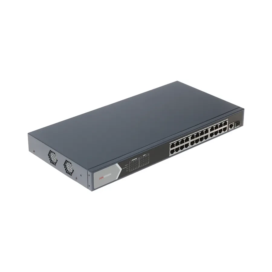 Коммутатор Hikvision DS-3E0526P-E/M неуправляемый, 24xGigabit, PoE 225W — 2