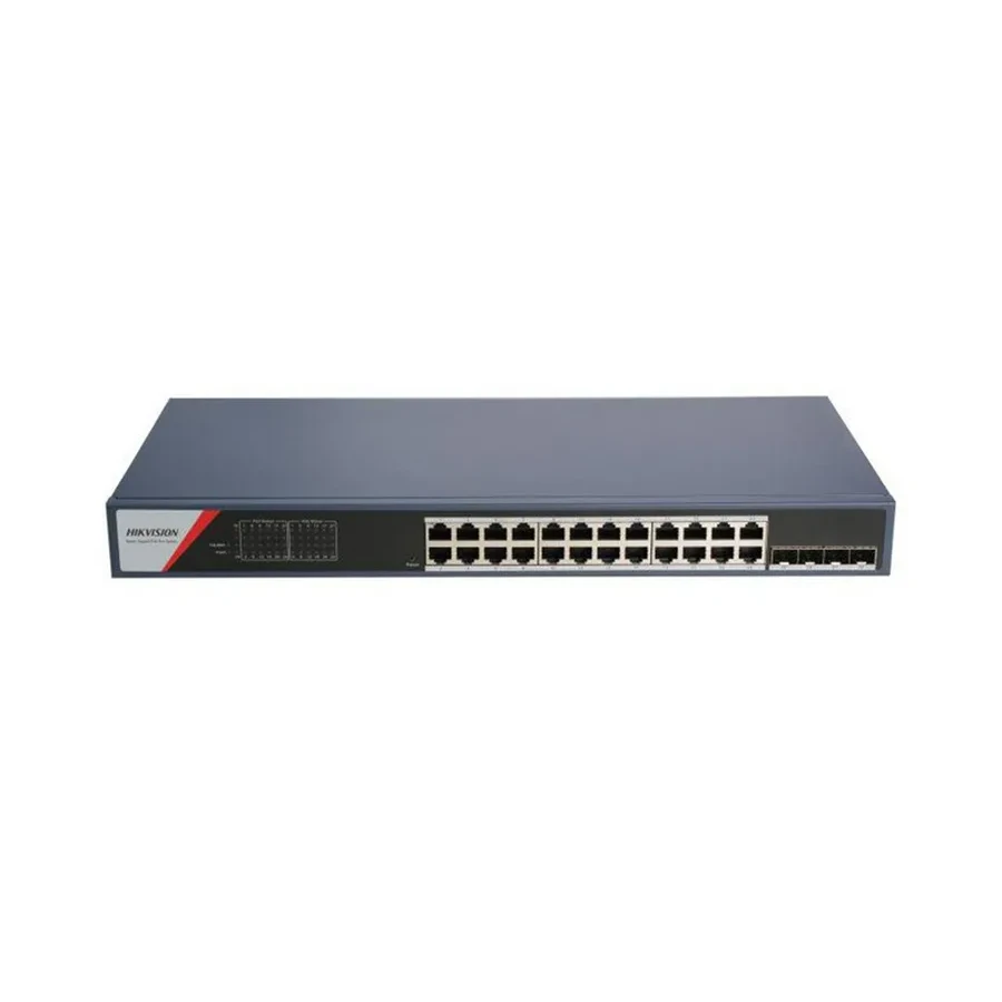 Коммутатор Hikvision DS-3E1528P-SI-24P4F L2, 24xGigabit, 4xSFP, PoE 370W