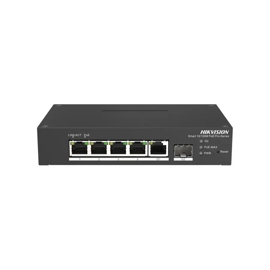 Коммутатор Hikvision DS-3T1306P-SI L2, 4x100M, 1xGigabit, 1xCombo