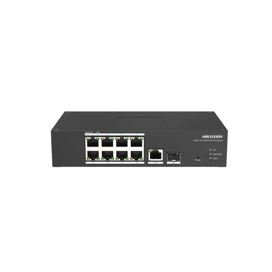 Коммутатор Hikvision DS-3T1310P-SI L2, 8x100M, 1xGigabit, 1xSFP