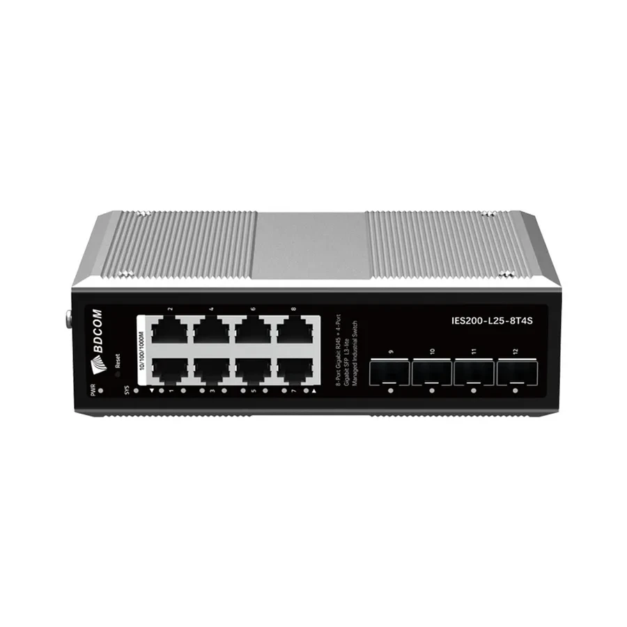 Коммутатор BDCOM IES200-L25-8T4S L3-lite, 8xGigabit, 4xSFP, DIN-rail — 2