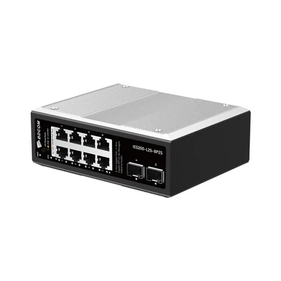 Коммутатор BDCOM IES200-L25-8P2S L3-lite, 8xGigabit PoE, 2xSFP
