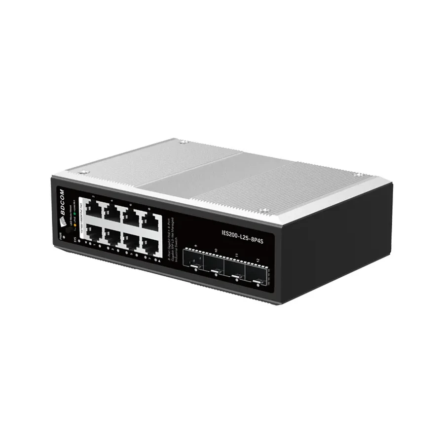 Коммутатор BDCOM IES200-L25-8P4S L3-lite, 8xGigabit PoE, 4xSFP