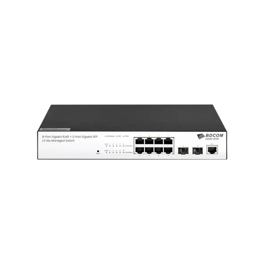 Коммутатор BDCOM S2500-8T2S, L3-lite, 8 портов