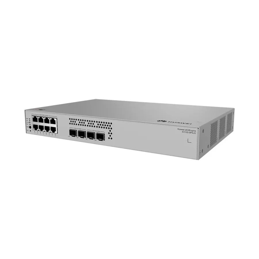 Коммутатор Huawei S310S-8P4JX, L2+, PoE, 128W