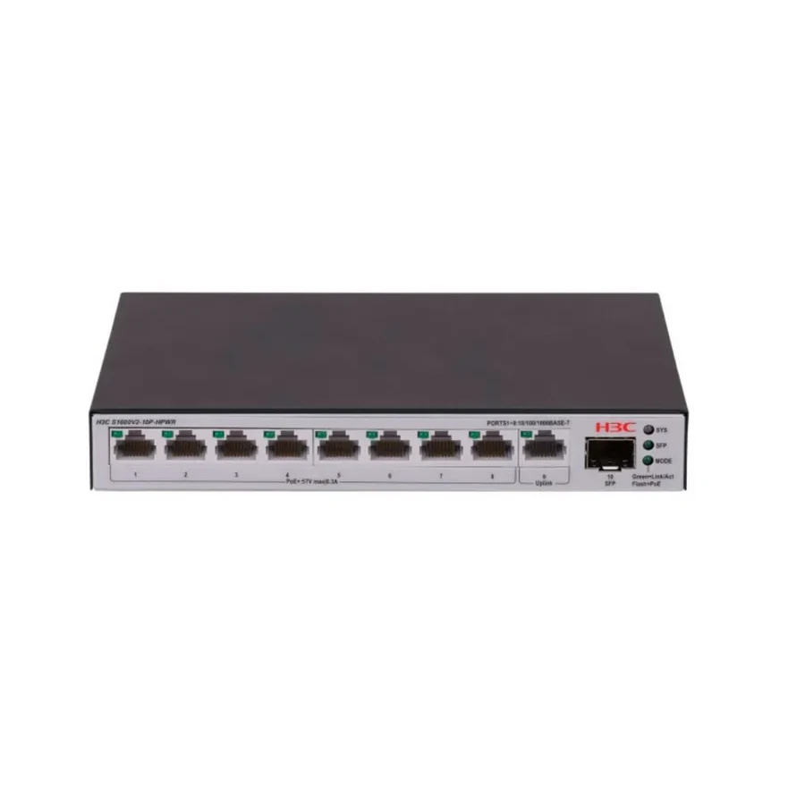 Коммутатор H3C LS-1600V2-10P-HPWR-GL, PoE, 125W