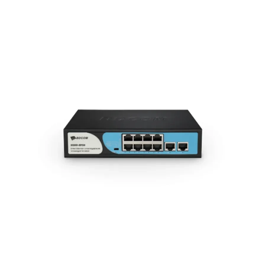 Коммутатор BDCOM S1200, 8xPoE 10/100M, 2x1G