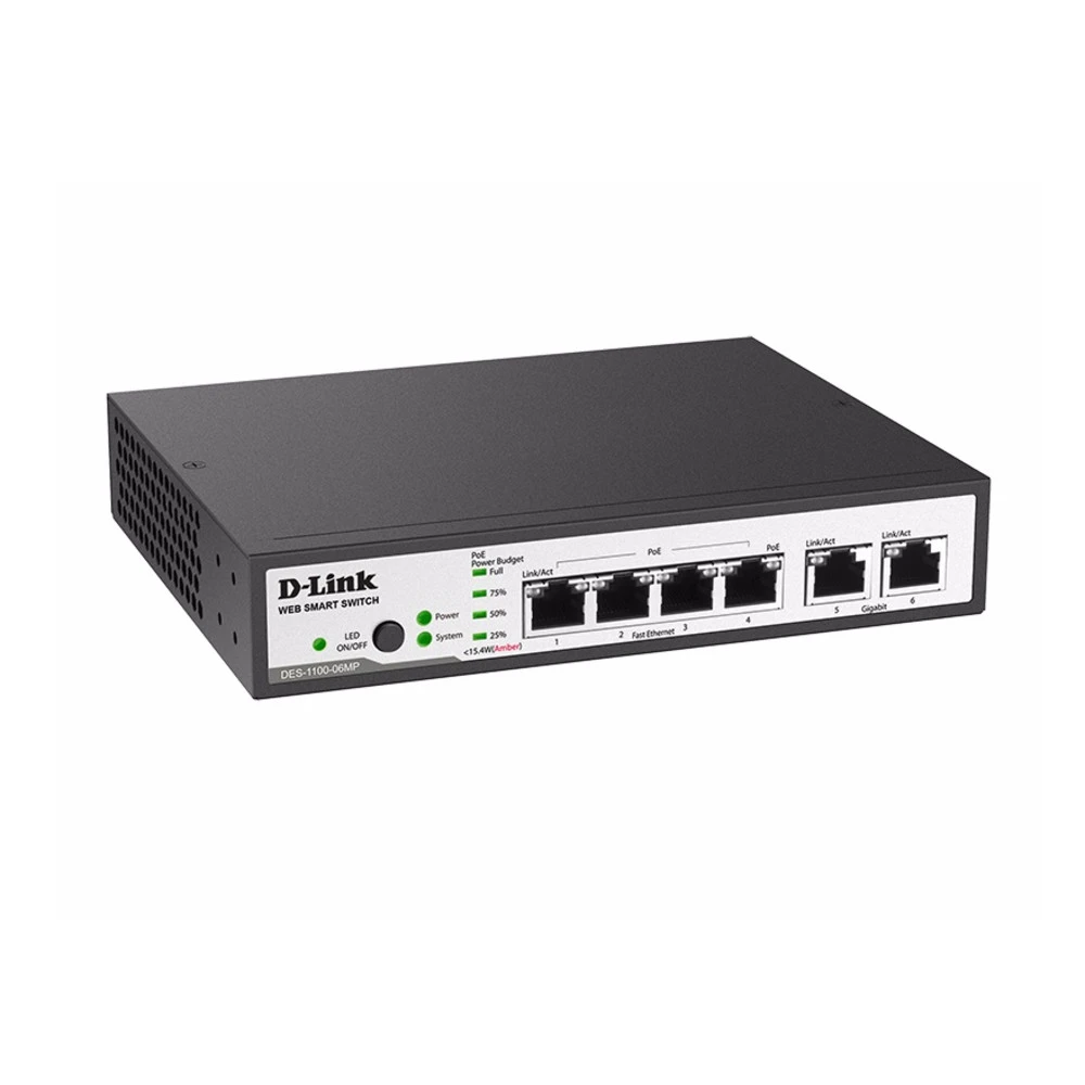 Коммутатор D-Link DES-1100, 4xPoE, 2x1G, 1U — 2