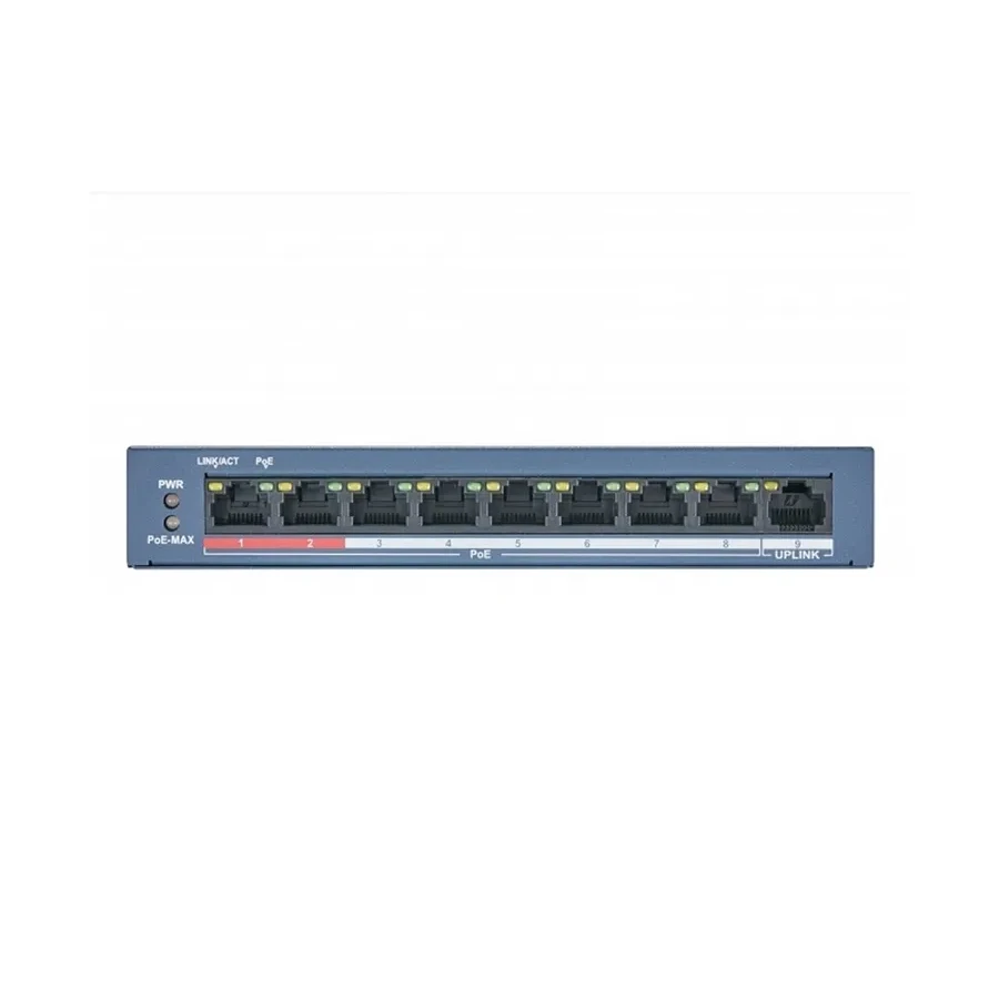 Коммутатор Hikvision DS-3E0109P-E/M, PoE 60W — 2
