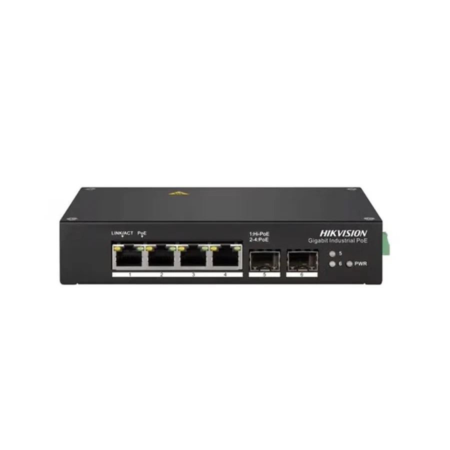 Коммутатор Hikvision DS-3T0506HP, 4xGigabit PoE