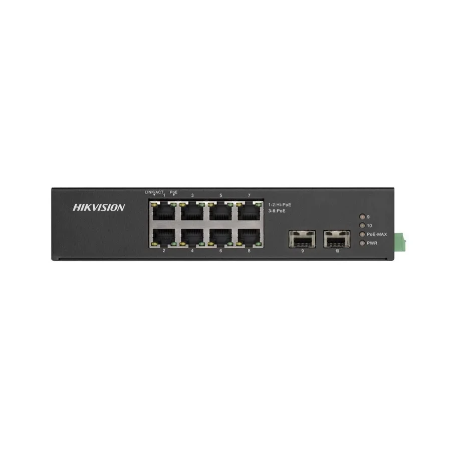 Коммутатор Hikvision DS-3T0510HP, 8xGigabit PoE