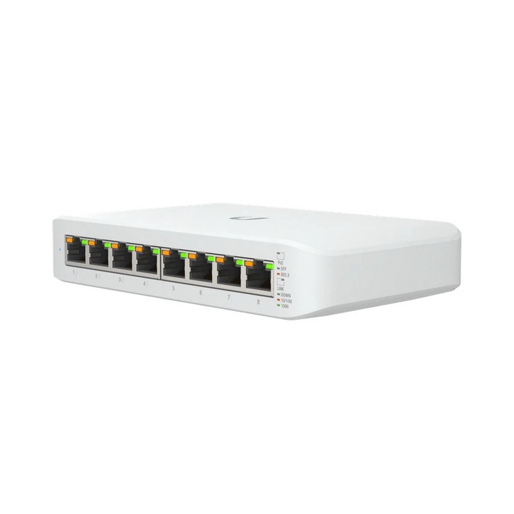 Коммутатор Ubiquiti UniFi Switch Lite 8, 8xGbE, 4xPoE, 52W — 5