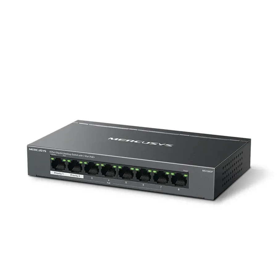 Коммутатор PoE+ GbE 8-портовый Mercusys MS108GP