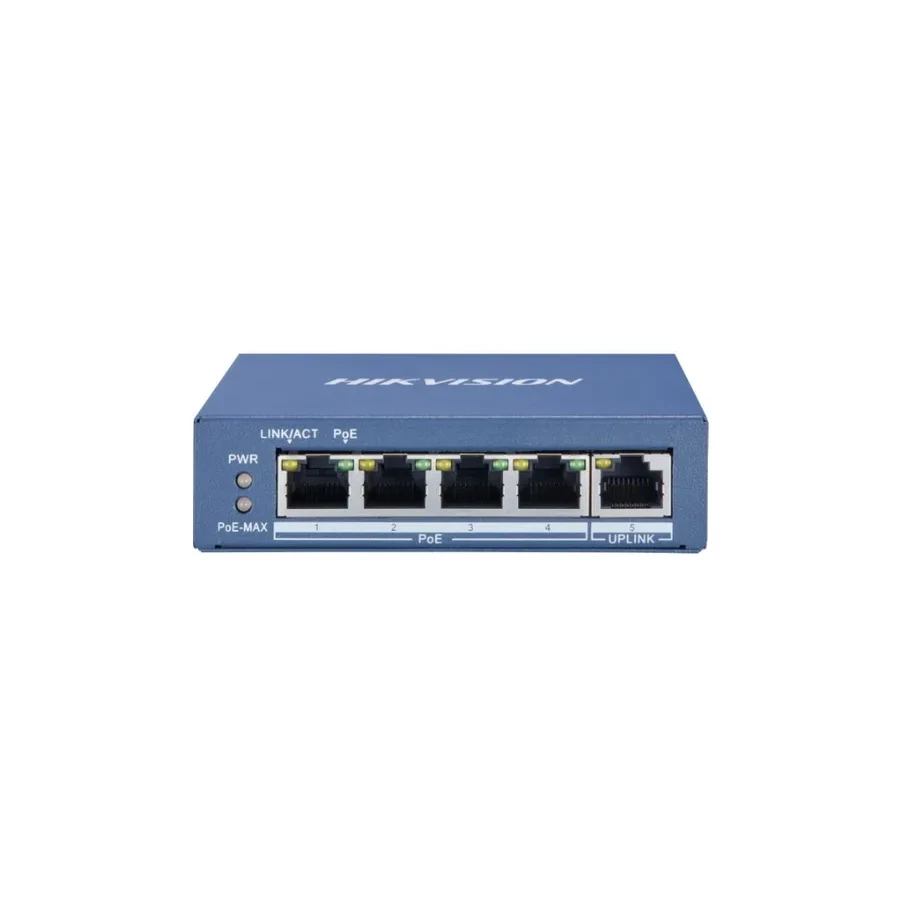 Коммутатор Hikvision DS-3E0505P-E(B), 5 портов — 2