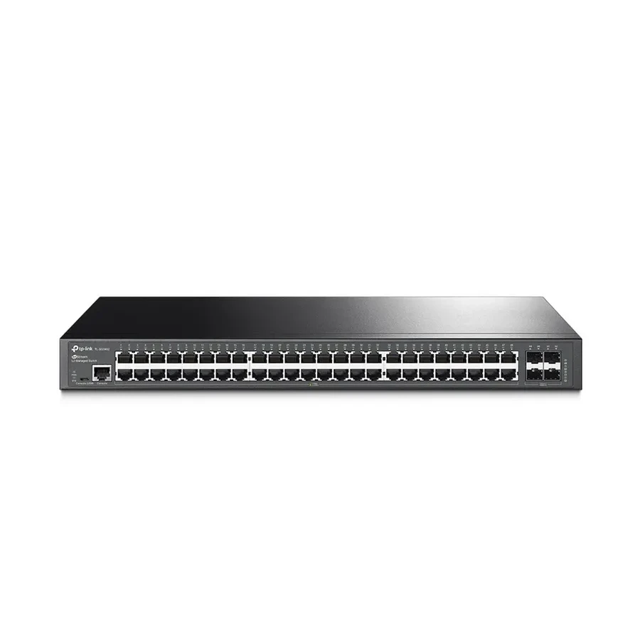 Omada 48-портовый гигабитный управляемый коммутатор L2+ с 4 слотами SFP
Порты: 48 × гигабитных портов RJ45, 4 × гигабитных SFP слота, 1 × консольный порт RJ45/Micro-USB
Спецификация: металлический корпус, монтаж в стойку 19"
Особенности: интеграция с конт — 2