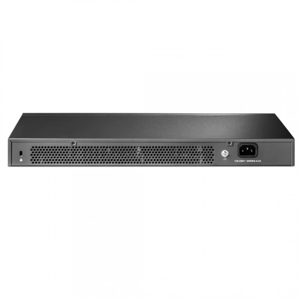 Omada 24-портовый гигабитный управляемый коммутатор L2+ с 4 слотами SFP
Порты: 24 × гигабитных порта RJ45, 4 × гигабитных SFP слота, 1 × консольный порт RJ45/Micro-USB
Спецификация: металлический корпус, монтаж в стойку 19"
Особенности: интеграция с контр — 5