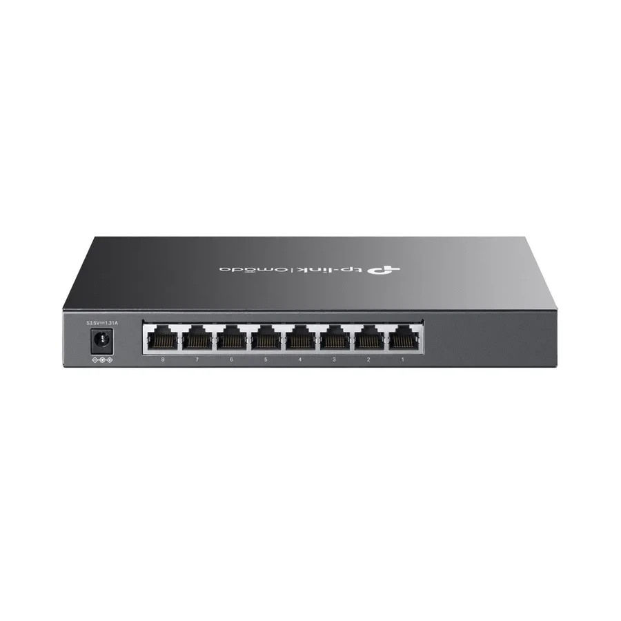 Omada 8-портовый гигабитный коммутатор Smart с 4 портами PoE+
Порты: 4 × гигабитных порта PoE+
Спецификация: 802.3at/af, бюджет PoE 62 Вт, настольный металлический корпус
Особенности: интеграция с контроллером Omada SDN, 802.1Q VLAN, STP/RSTP/MSTP, IGMP S — 3