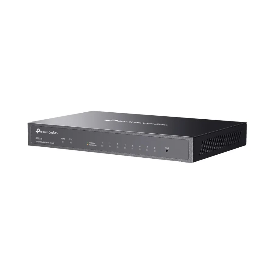 Omada 8-портовый гигабитный коммутатор Smart
Порты: 8 × гигабитных портов RJ45 , включая 1 × порт PoE In
Спецификация: настольный металлический корпус
Особенности: интеграция с контроллером Omada SDN, статическая маршрутизация, 802.1Q VLAN, STP/RSTP/MSTP, — 2