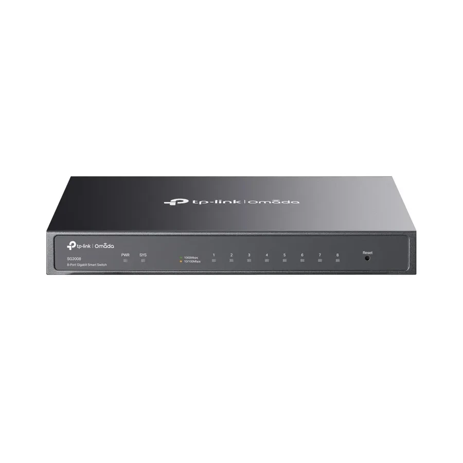 Omada 8-портовый гигабитный коммутатор Smart
Порты: 8 × гигабитных портов RJ45 , включая 1 × порт PoE In
Спецификация: настольный металлический корпус
Особенности: интеграция с контроллером Omada SDN, статическая маршрутизация, 802.1Q VLAN, STP/RSTP/MSTP, — 3