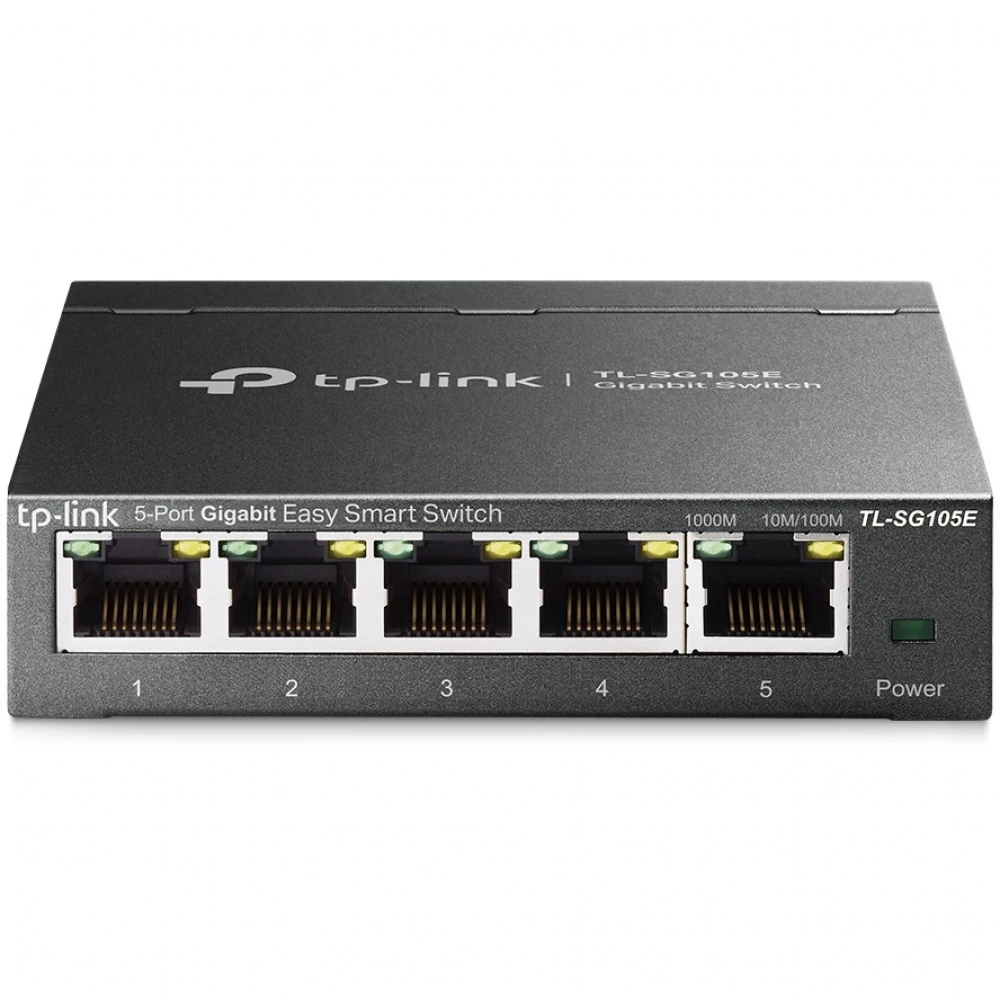 5-портовый гигабитный настольный Easy Smart коммутатор, 5 портов RJ45 10/100/100 Мбит/с, VLAN на базе MTU/порта/тэга, QoS, IGMP Snooping