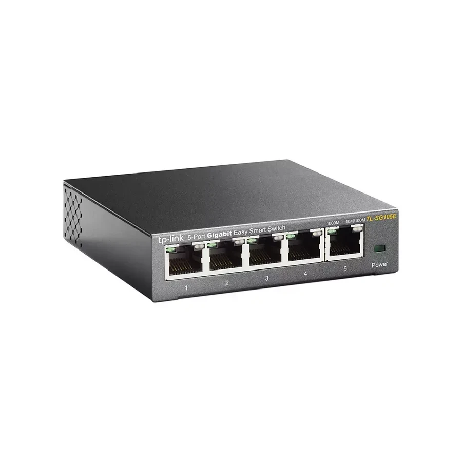 5-портовый гигабитный настольный Easy Smart коммутатор, 5 портов RJ45 10/100/100 Мбит/с, VLAN на базе MTU/порта/тэга, QoS, IGMP Snooping — 3