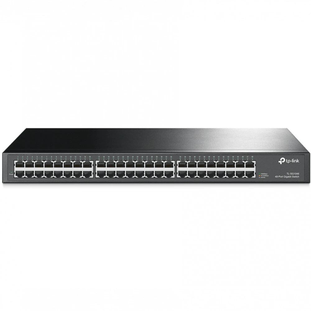 48-портовый гигабитный коммутатор, 48 портов RJ45 10/100/1000 Мбит/с, 1U 19-дюймовый монтируемый в стойку стальной корпус — 4
