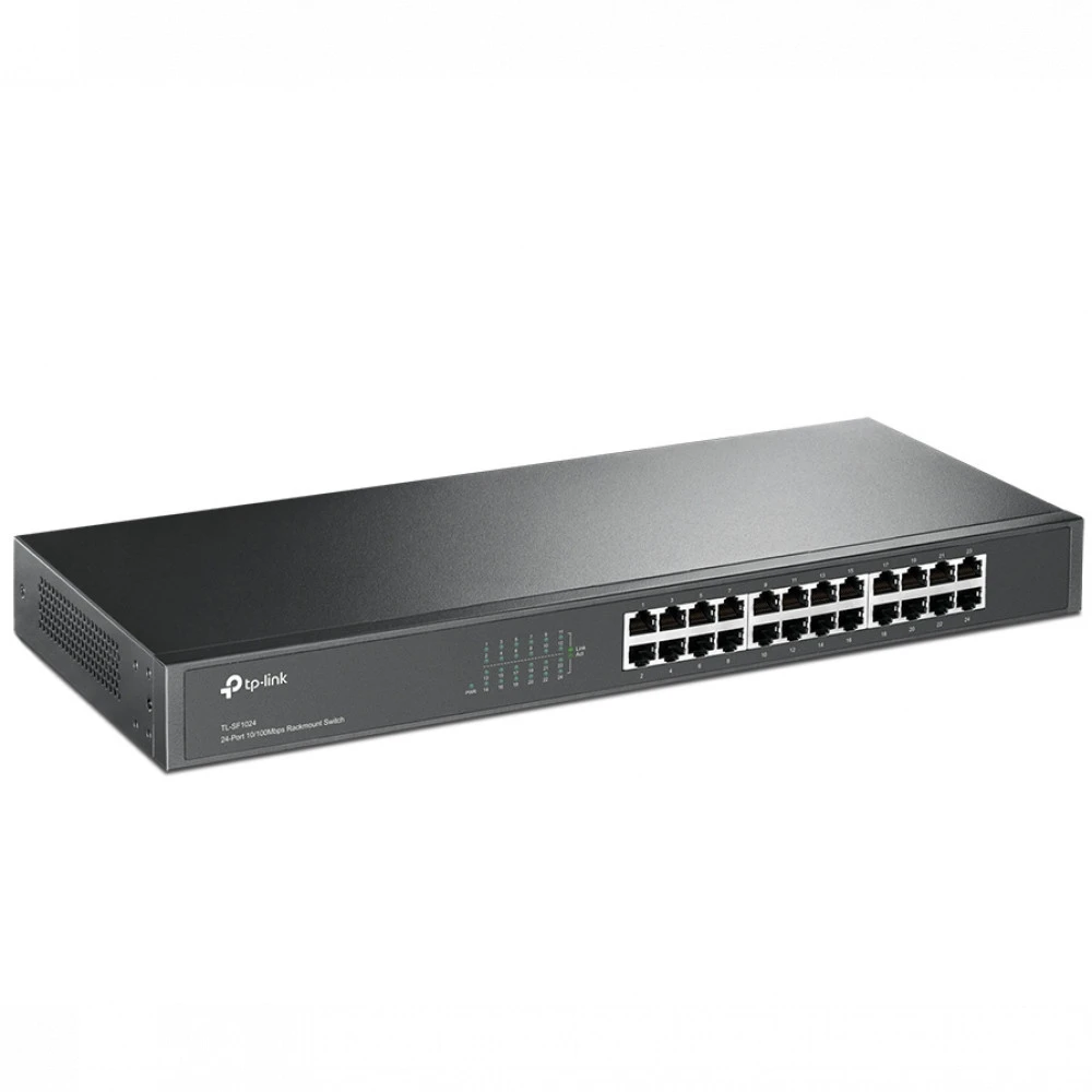 24-портовый 10/100 Мбит/с коммутатор, 24 порта RJ45 10/100 Мбит/с, 1U 19-дюймовый монтируемый в стойку стальной корпус — 2