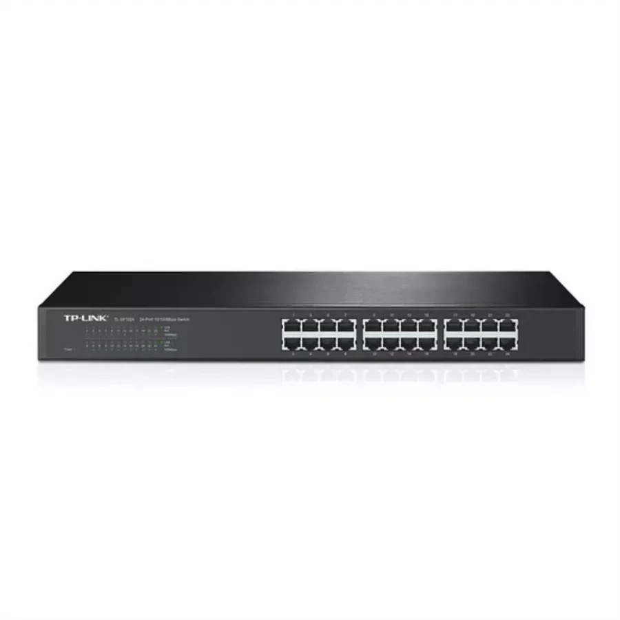 24-портовый 10/100 Мбит/с коммутатор, 24 порта RJ45 10/100 Мбит/с, 1U 19-дюймовый монтируемый в стойку стальной корпус — 4