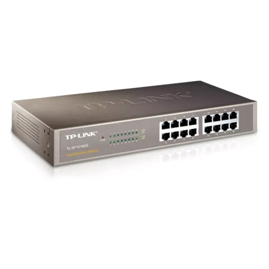 16-портовый 10/100 Мбит/с коммутатор, 16 портов RJ45 10/100 Мбит/с, 1U 13-дюймовый монтируемый в стойку стальной корпус — 5