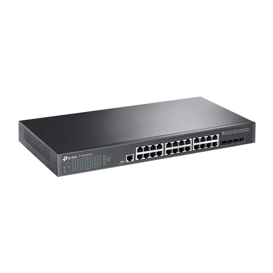 Коммутатор управляемый GbE 24-портовый Tp-Link TL-SG3428X-UPS — 3