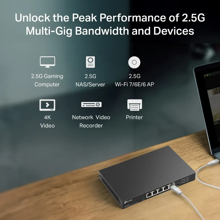 Коммутатор 2.5GbE 5-портовый Tp-Link TL-SG105-M2 — 5