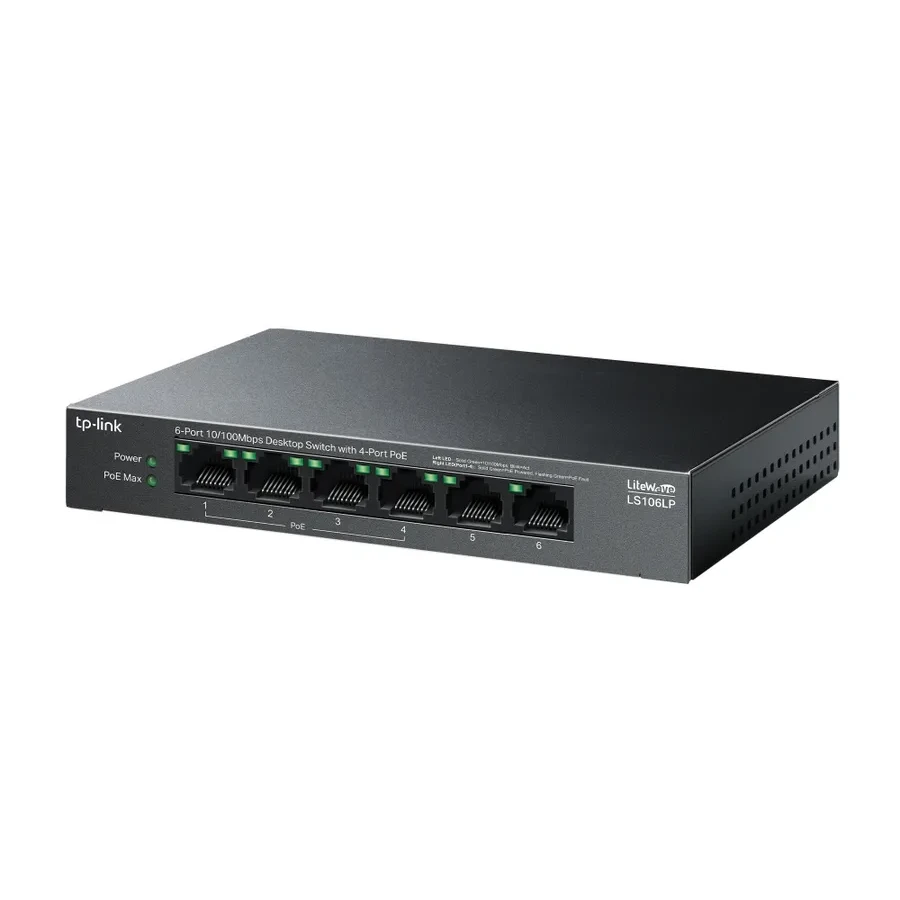 Коммутатор PoE+ 6-портовый TP-Link LS106LP — 3