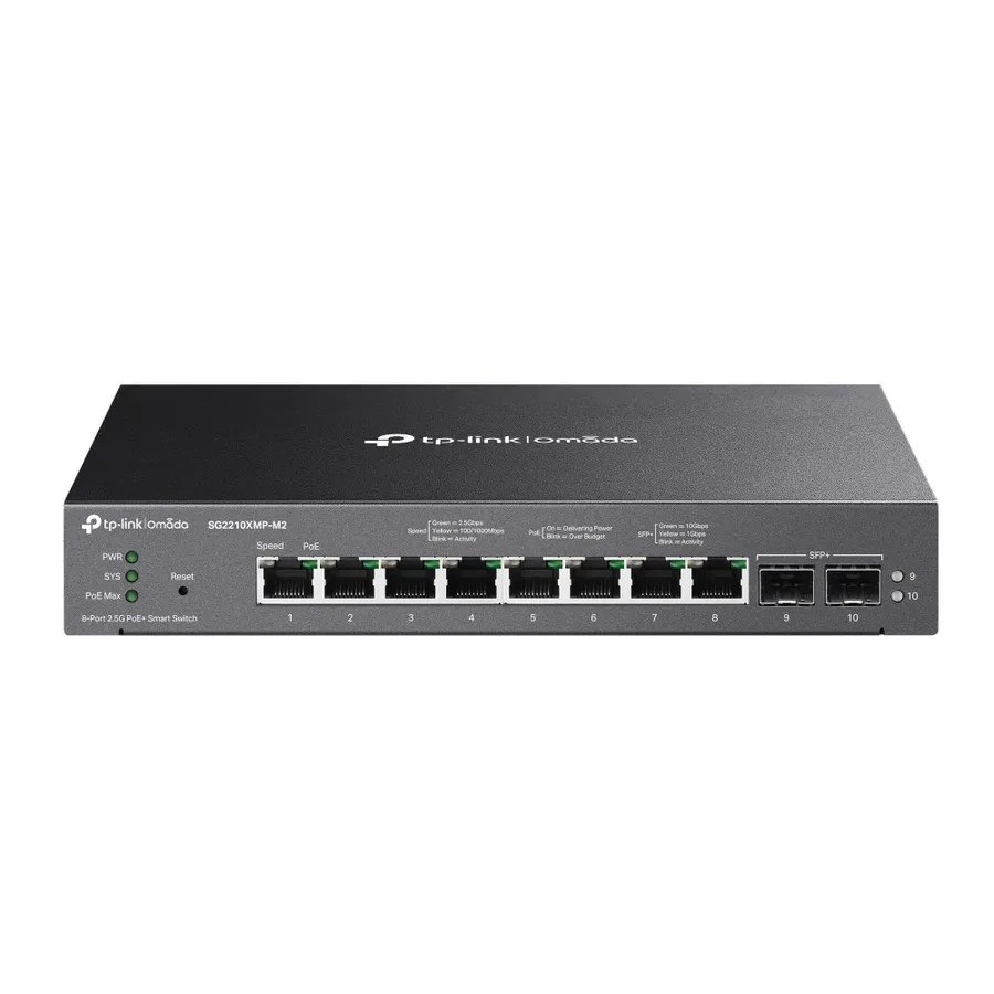 Коммутатор PoE+ Smart 2,5GbE 10-портовый Tp-Link SG2210XMP-M2
