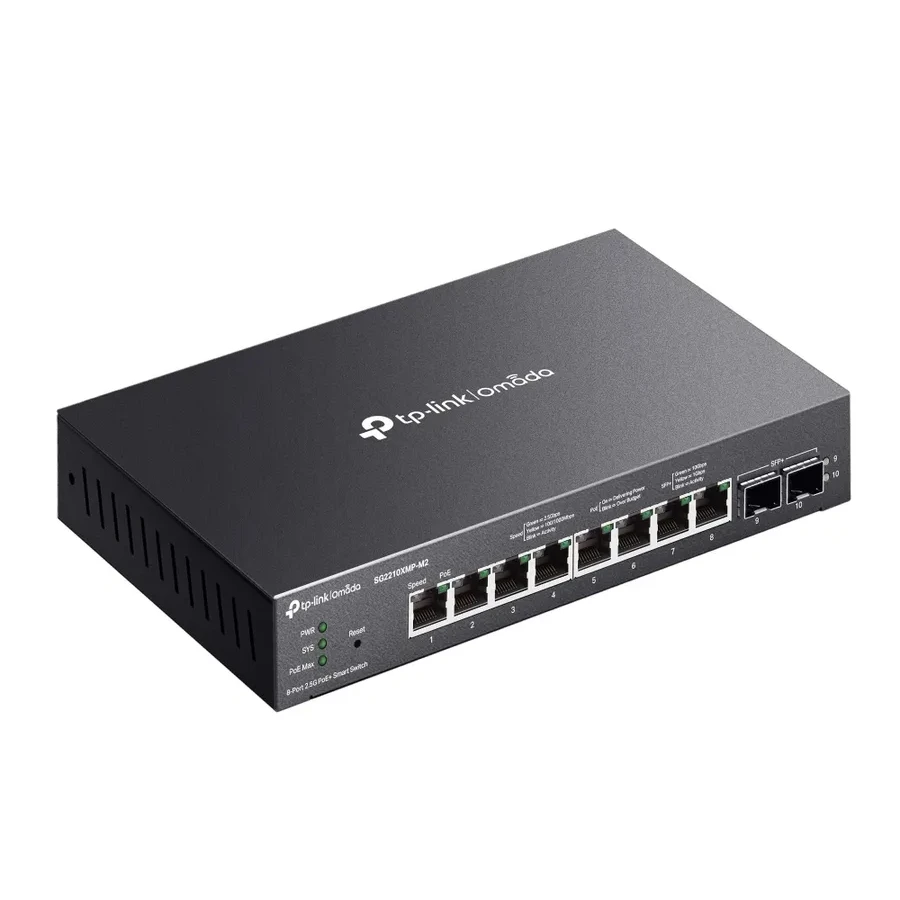 Коммутатор PoE+ Smart 2,5GbE 10-портовый Tp-Link SG2210XMP-M2 — 3