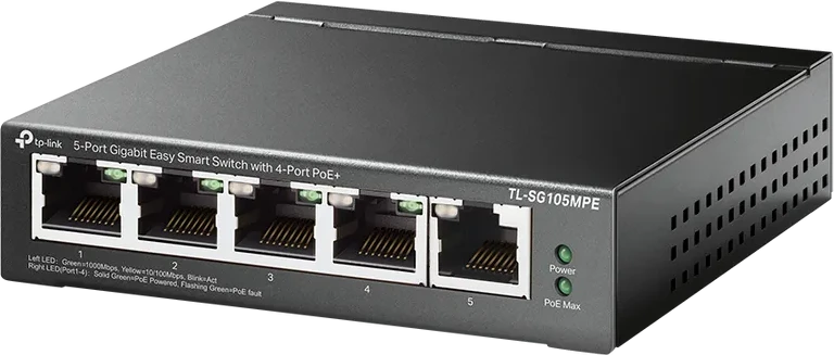 Коммутатор PoE+ GbE Easy Managed 5-портовый TP-Link TL-SG105MPE(UN)