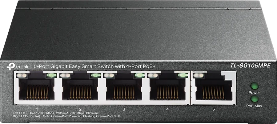 Коммутатор PoE+ GbE Easy Managed 5-портовый TP-Link TL-SG105MPE(UN) — 2