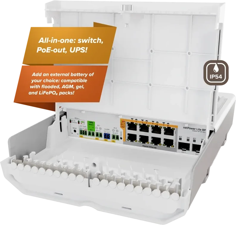 Коммутатор MikroTik CSS610-8P-2S+OUT — 2