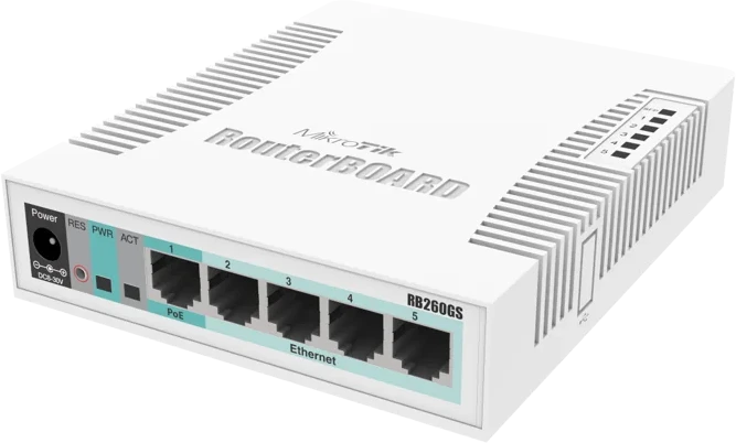 Коммутатор 5 port MikroTik RB260GS