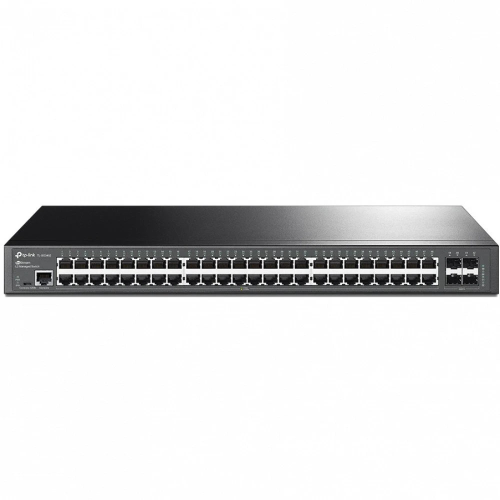 Коммутатор TP-Link TL-SG3452XP, L2+ управляемый, 48x1G PoE+ (500 Вт), 4x10G SFP+ — 5