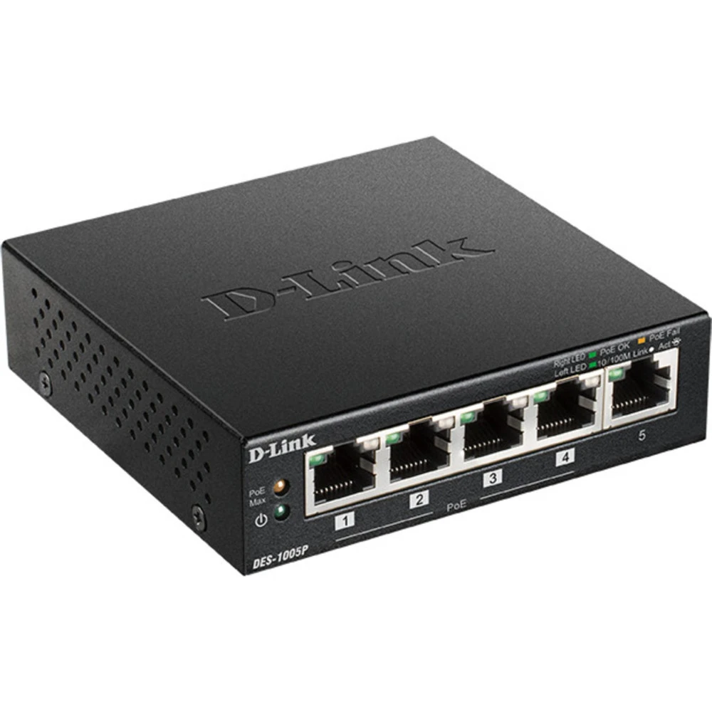 Коммутатор 5 port D-Link DES-1005P/B1A — 2