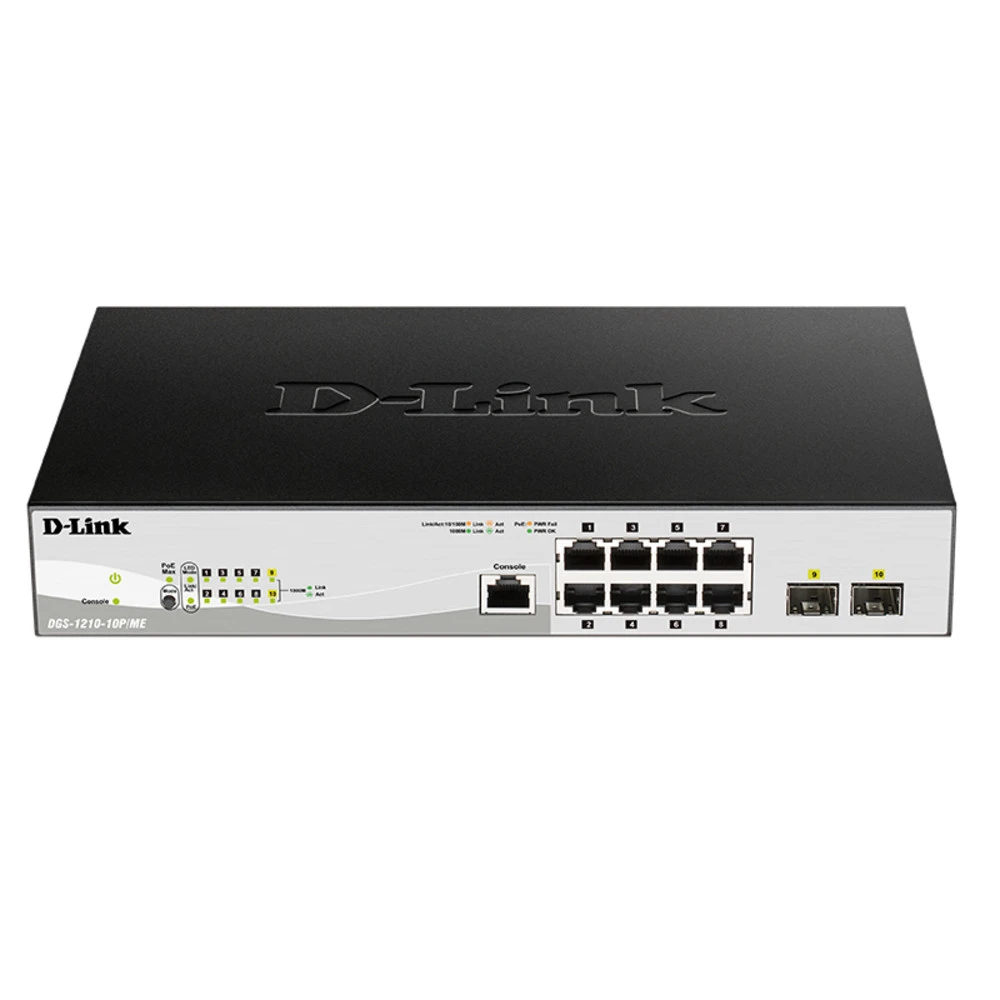Коммутатор 8 port D-Link DGS-1210-10P/ME/B1A