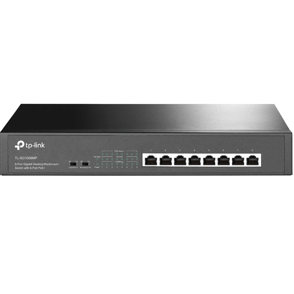 Коммутатор PoE+ GbE Tp-Link TL-SG1008MP, 8 портов — 4