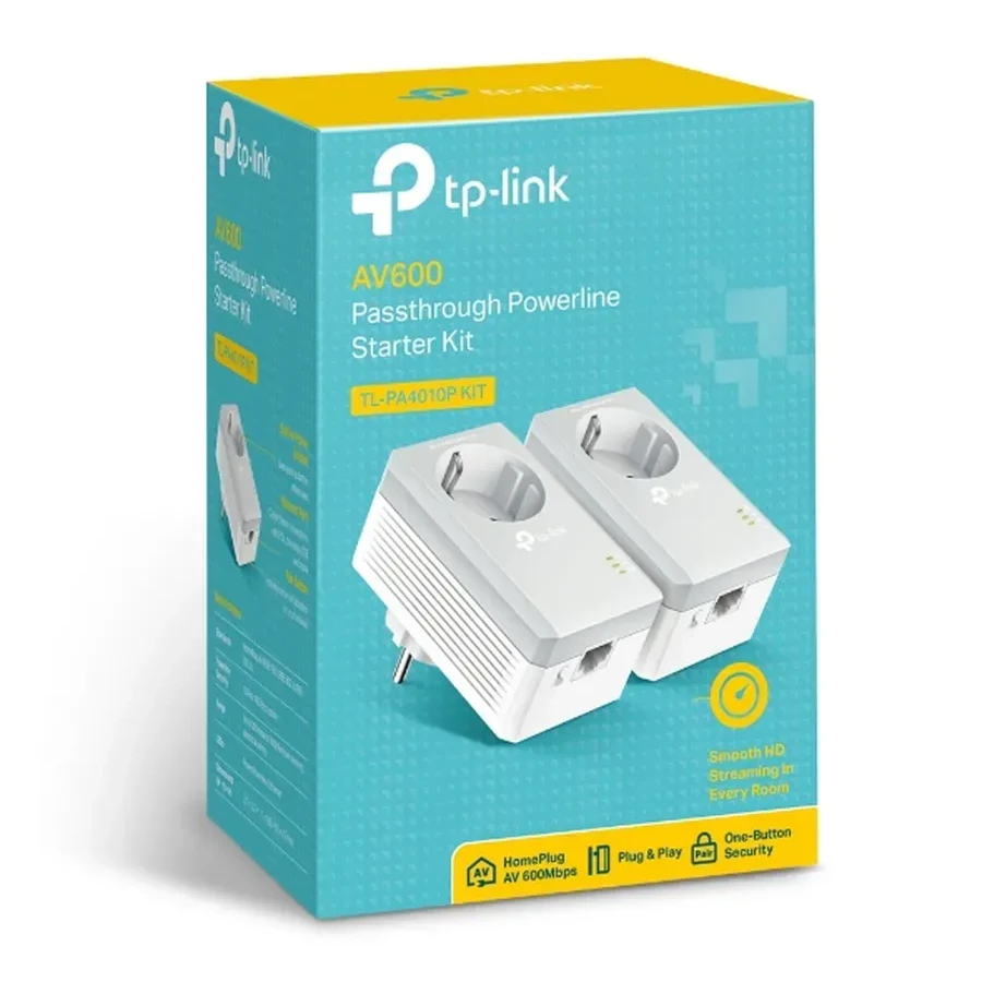 Сетевой адаптер Tp-Link TL-PA4010P Powerline AV600 — 4